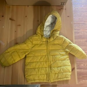 Old Navy 18-24M yellow puffer jacket